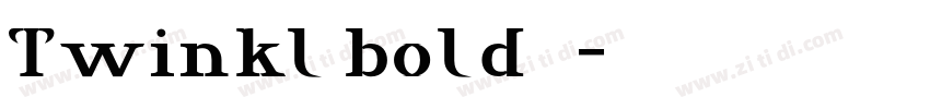 Twinkl bold 粗体字体转换